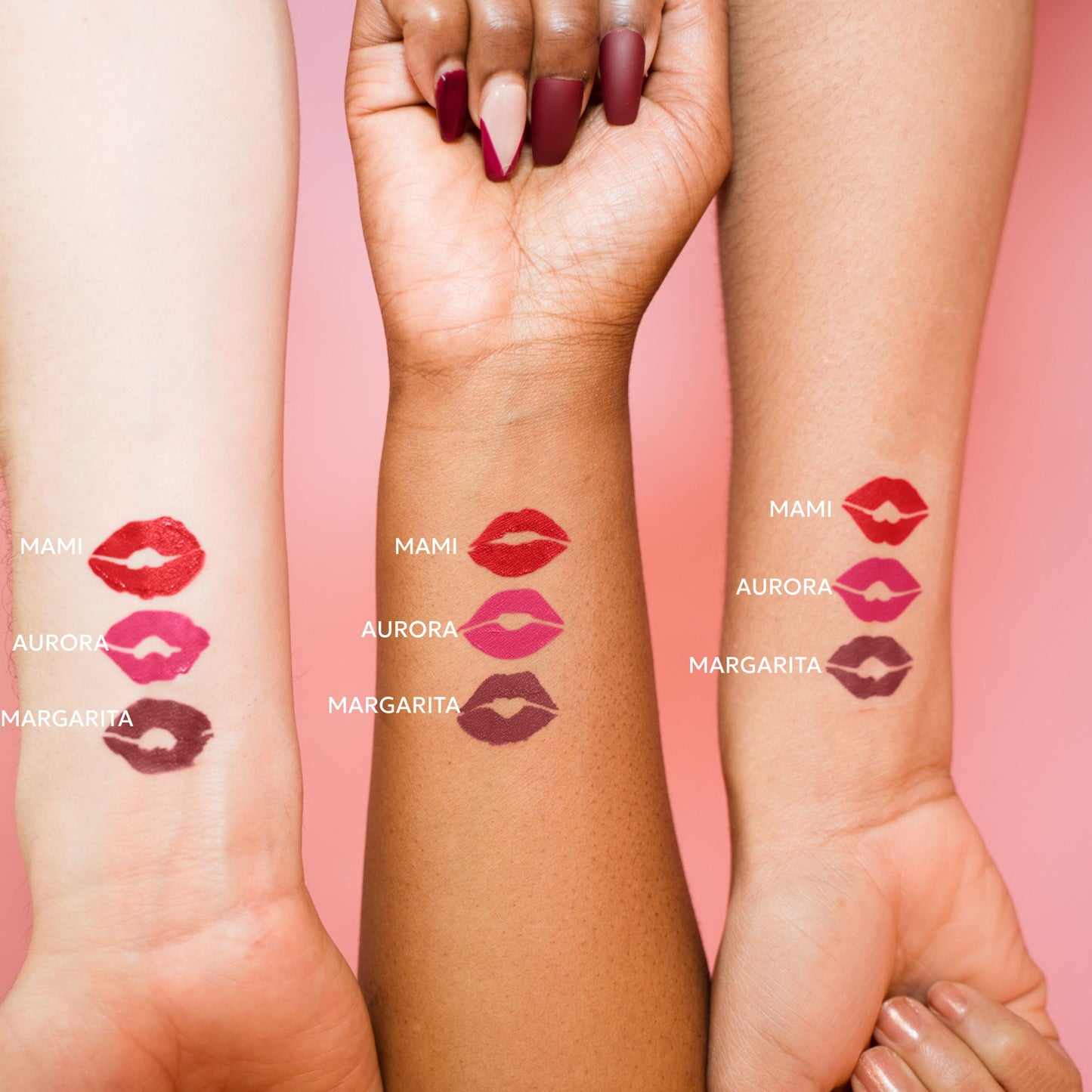 Velvet matte arm swatches